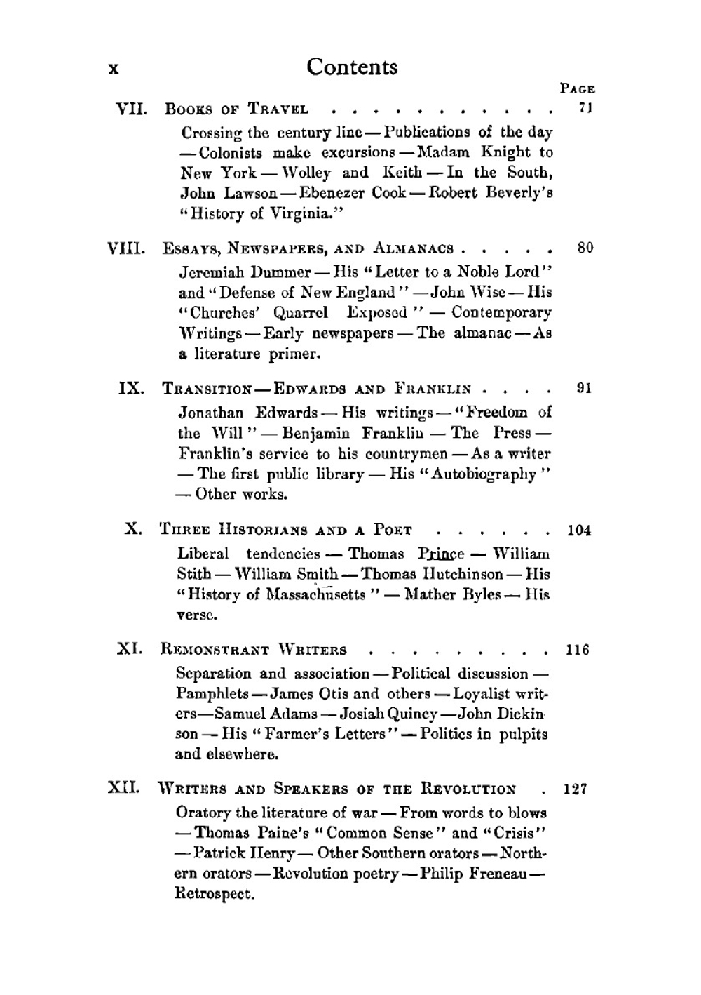 American literature in the colonial and national periods | Lorenzo Sears