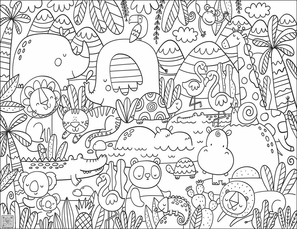 Цифровое панно ID Wall Раскраска "Животный мир Африки"