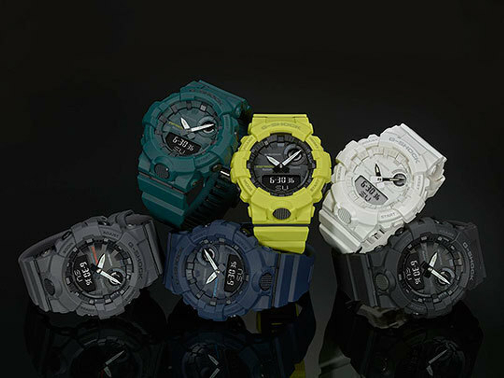 Японские спортивные наручные часы Casio G-SHOCK GBA-800-2A с хронографом