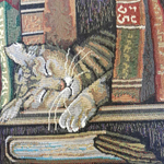 Декоративный гобеленовый чехол для интерьерной подушки Библиотекарь 47*47