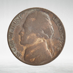 USA, 5 Cents, 1943 - Jefferson Wartime Nickel (First Portrait) (P), VG