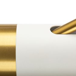 Светильник подвесной (подвес) ЭРА PL33 WH/GD MR16 GU10 потолочный цилиндр белый, золото