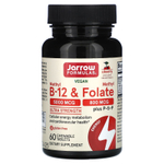 Jarrow Formulas, веганский метил B12 и метилфолат, максимальная сила действия, со вкусом вишни, 60 жевательных таблеток