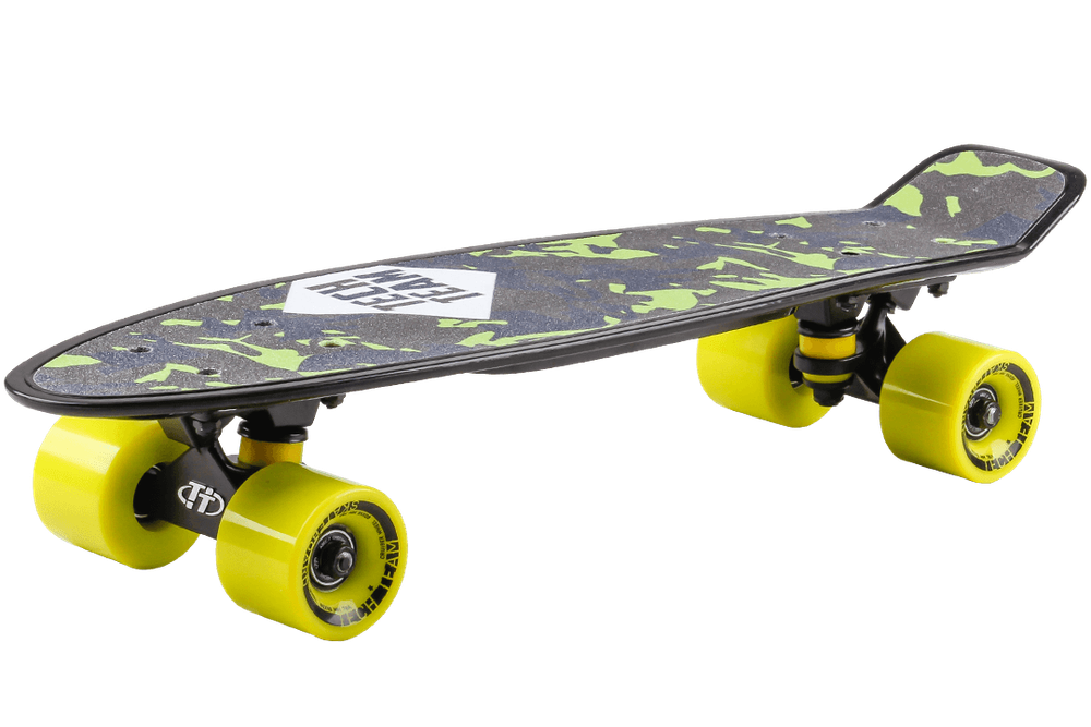Скейтборд пластик Kiwi 22 black/green 1/4 TSL-401P