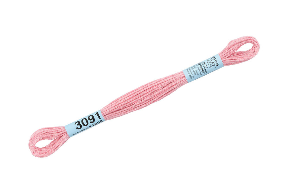 Мулине "Gamma", 100% хлопок , 8 м, №3091