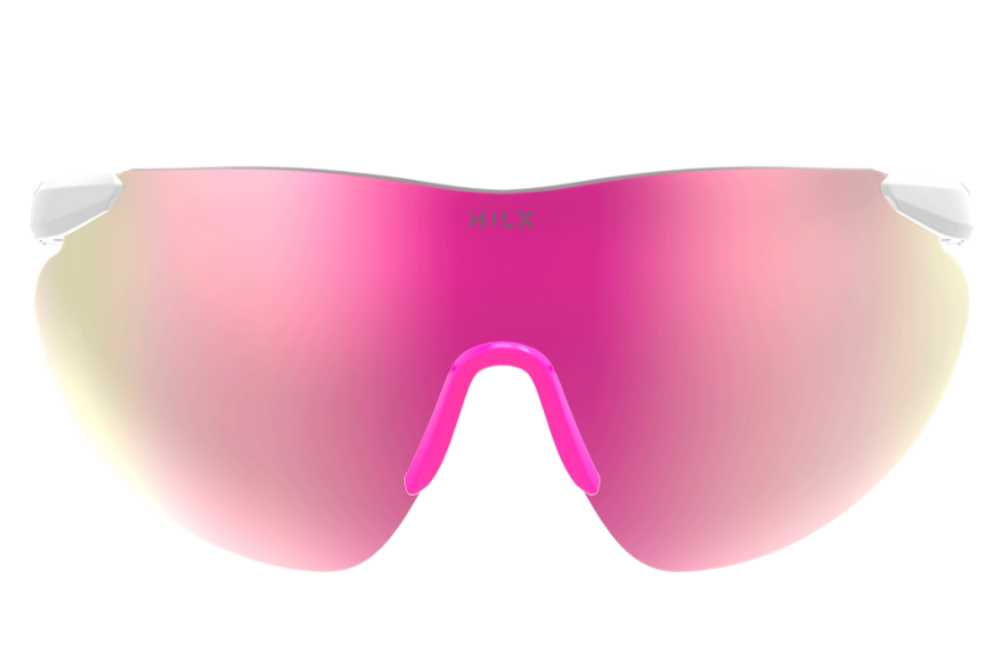 Спортивные очки с диоптриями HILX Domain Shiny White / Pink Lens