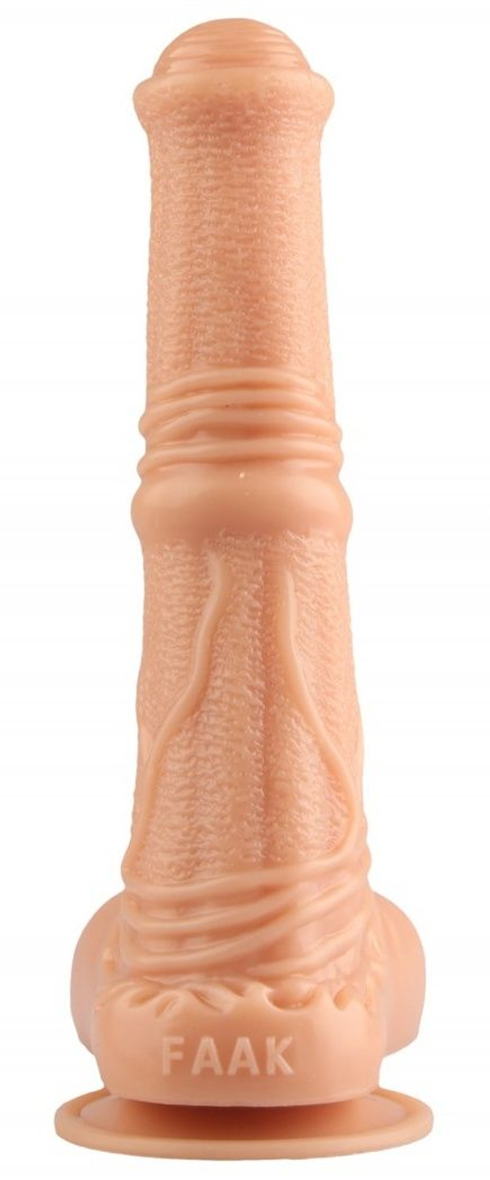 Телесный фаллоимитатор-реалистик с мошонкой - 25 см. (Цвет: телесный)