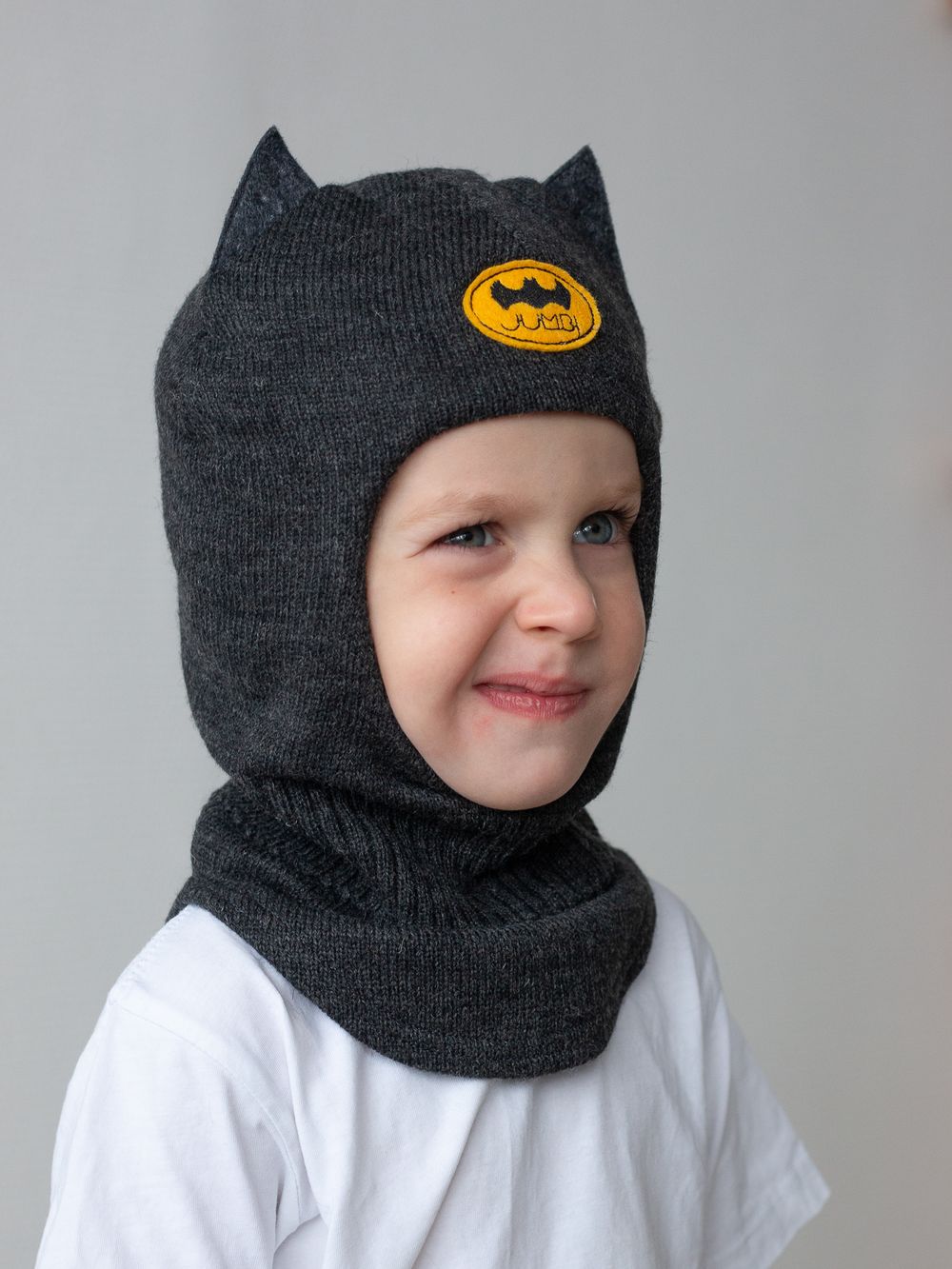 Шлем зимний вязаный (Маренго) Бэтмен