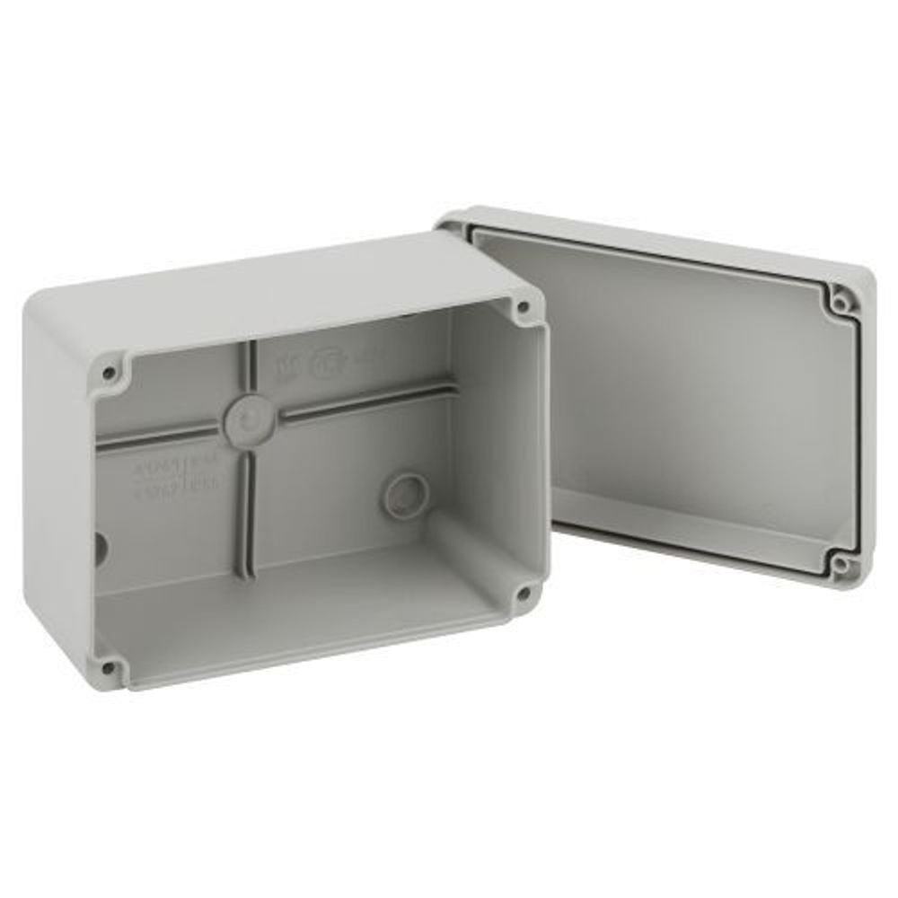 Коробка распаячная ОП 150х110х85мм приборная подъездная на винтах с гладкими стенками IP55 KORvp Эра Б0058943 Коробка распаячная ОП 150х110х85мм приборная подъездная на винтах с гладкими стенками IP55 KORvp Эра Б0058943