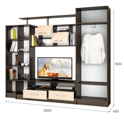 Стенка в гостиную Оскар-5, венге