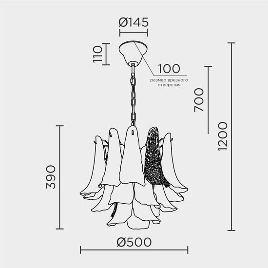 Подвесная люстра MODELUX premium ML.6777.7P GD