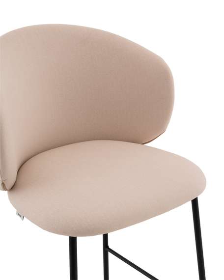 Стул полубарный Блейз велюр молочный