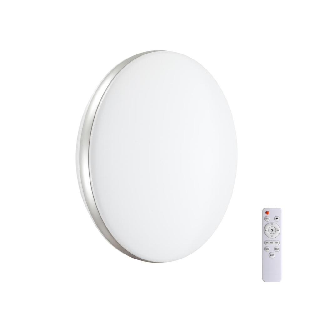 7625/EL PALE SN 000 Светильник пластик/белый/серебристый LED 72Вт 3000-6300K D500 IP43 пульт ДУ RINGO
