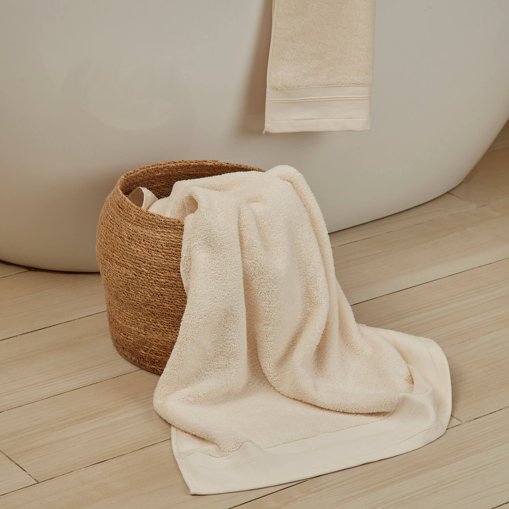 Полотенце банное 76х142 Onsilk Шанти кремовое