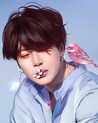 Nömrələr ilə rəngləmə \ Картина по номерам Чимин с птичкой