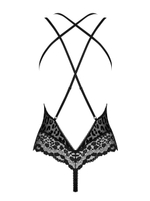 Оригинальное боди Giully с леопардовым бархатистым узором (Размер: L-XL) (Цвет: черный)