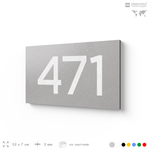 Номер на дверь 471, табличка на дверь для офиса, квартиры, кабинета, аудитории, склада, серая 120х70 мм, Айдентика Технолоджи