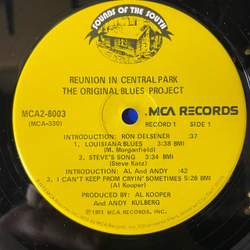 Винтажная виниловая пластинка LP The Blues Project, Reunion In Central Park (США 1973)