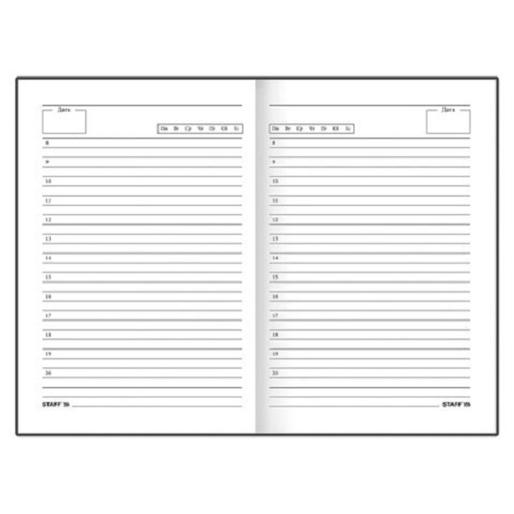 Ежедневник недатированный Staff А5 128 л. обложка твёрдая, синий