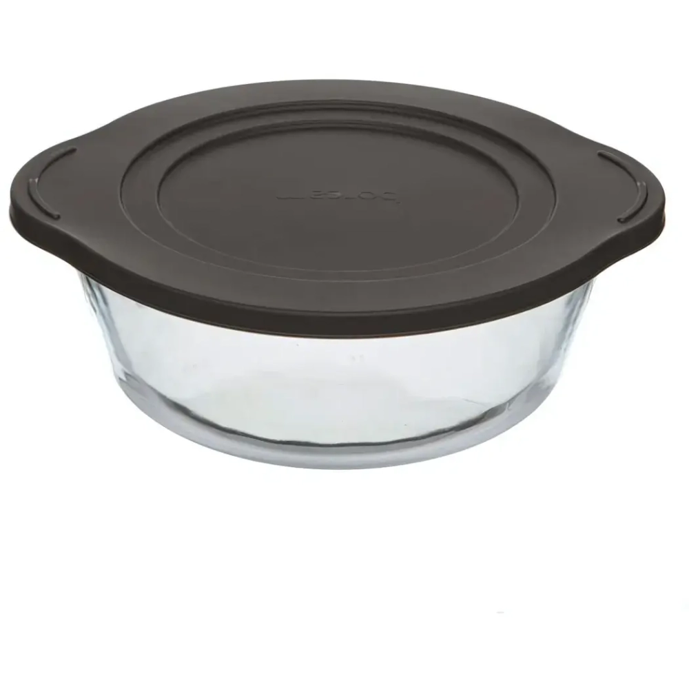 Кастрюля для запекания с пл. серой крышкой 2 л