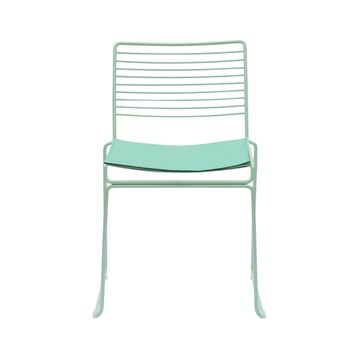 Стул обеденный металлический Hero зеленый с подушкой