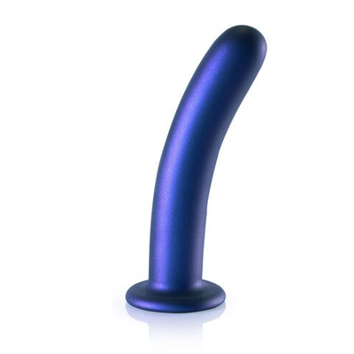 Синий фаллоимитатор Smooth G-Spot - 17,7 см. (Цвет: синий)