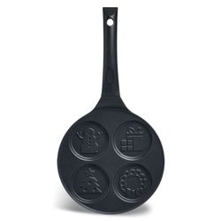 СКОВОРОДА AGNESS "ЗИМНЯЯ ЗАБАВА" ДЛЯ ОЛАДИЙ С АНТИПРИГАР.ПОКРЫТИЕМ ДИАМЕТР=21.5 СМ.