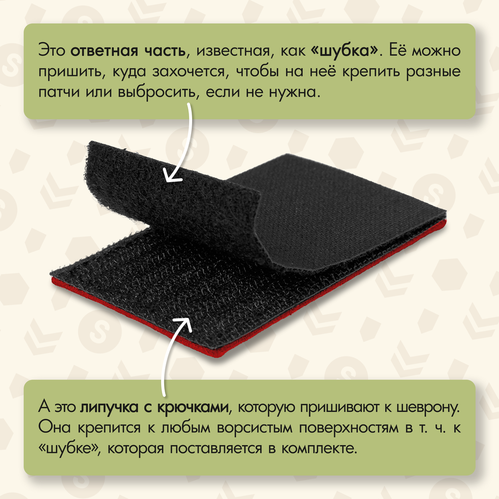 Нашивка на одежду, патч, шеврон на липучке "Знамя победы" 7,8х4,8 см