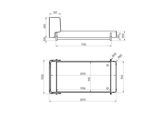 Кровать Basic спальное место 90*200 см (капучино, твид)