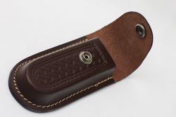 Чехол кожаный коричневый для ножа или мультитулафотография - 3
