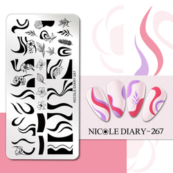 Nicole Diary, Пластина для стемпинга 12*6 см 52369 ND-267, 1 шт