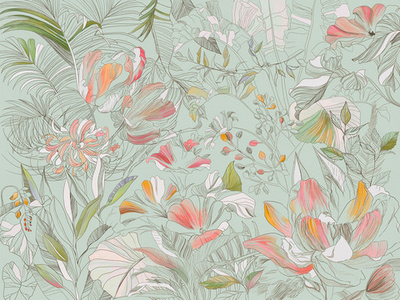 Дизайнерские обои Wall Street Blossom
