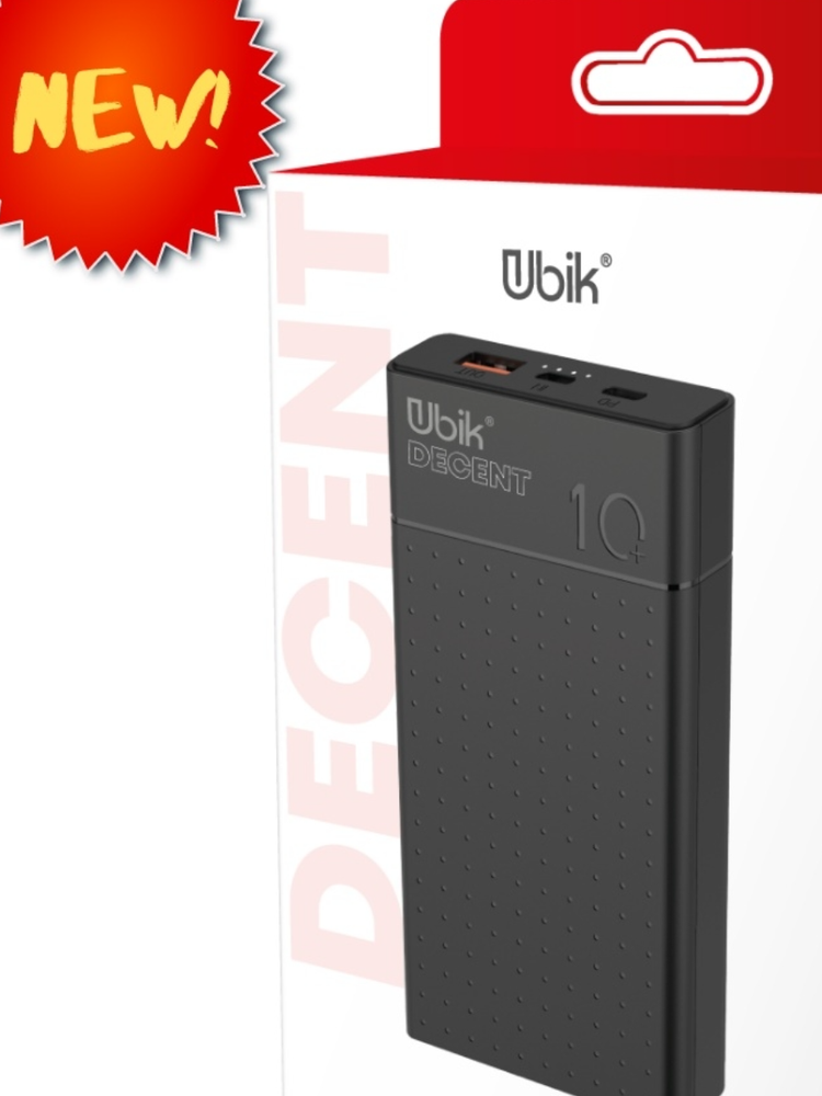 Портативный аккумулятор 10000 mAh UPB10 PD Ubik black