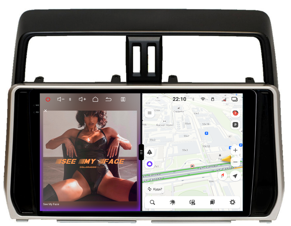 Магнитола для Toyota Land Cruiser Prado 150 2017-2023 - Redpower 85365 PRO/PROmax ТОП звук, 2K QLED, Android 14, CarPlay, 4G SIM-слот