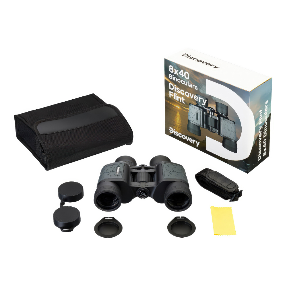 Бинокль Discovery Flint 8x40 - Комплект поставки