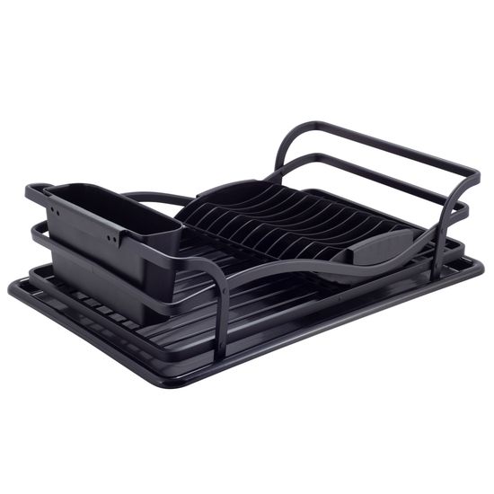 Сушилка для посуды Ofenbach NB 100402 (46,5х32х13,5 см) из алюминия с поддоном черная