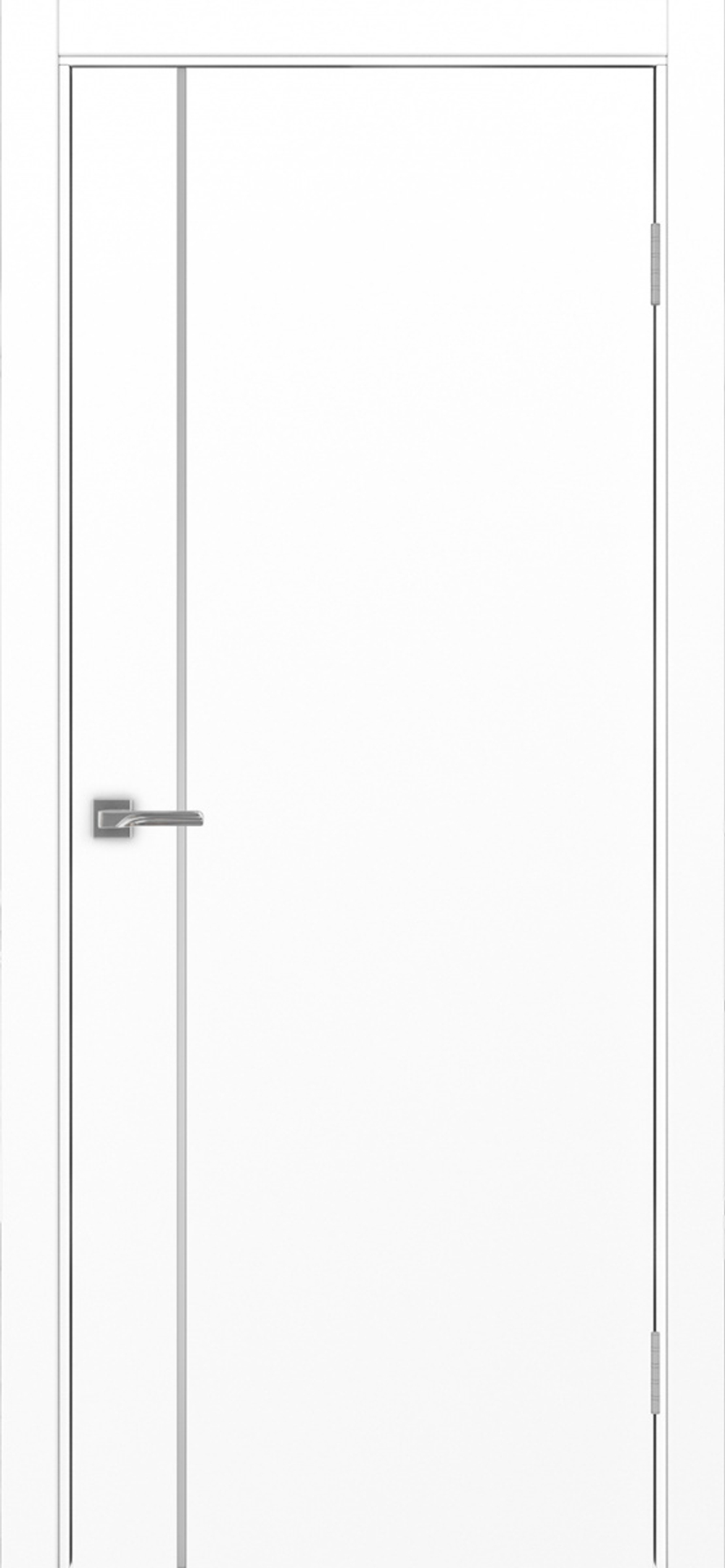 Межкомнатная дверь Optima Porte НЕАПОЛЬ 204 Молдинг SC (матовое серебро), Чёрная кромка
