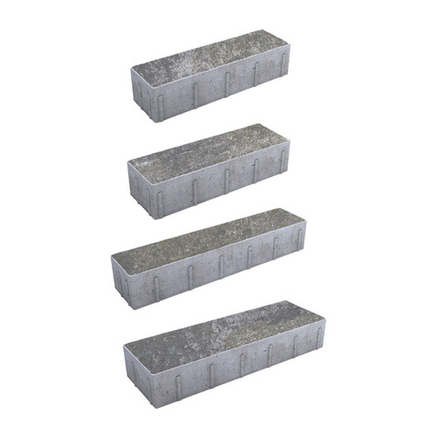 Тротуарная плитка ПАРКЕТ - Искусственный камень Габбро, комплект из 4 видов плит