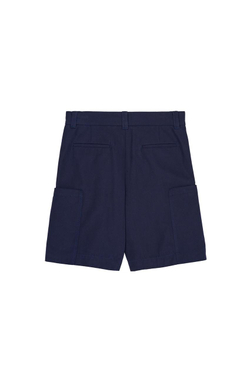 ZARA X BENITO ANTONIO ШОРТЫ-БЕРМУДЫ-КАРГО СВОБОДНОГО КРОЯ С ЗАЩИПАМИ, ТЕМНО-СИНИЙ