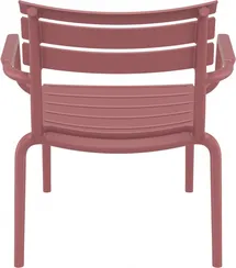 Кресло лаунж пластиковое Paris Lounge марсала