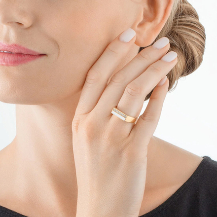 Кольцо Coeur de Lion White-Gold 0133/40-1416 58
