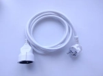Удлинитель сетевой 1.5м с заземлением с одной розеткой IP22 16А ПВС ГОСТ 3х1,5 удлинитель бытовой, белый