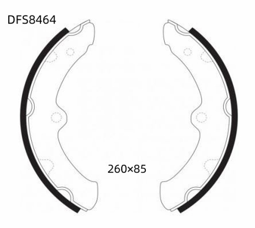 Колодки тормозные барабанные передние / задние Double Force DFS8464