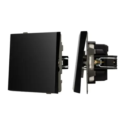 Механизм выключателя одноклавишный непроходной SWT-TENDO-MK01-PL-BK (230V, 10A) (Arlight, Черный) 054035