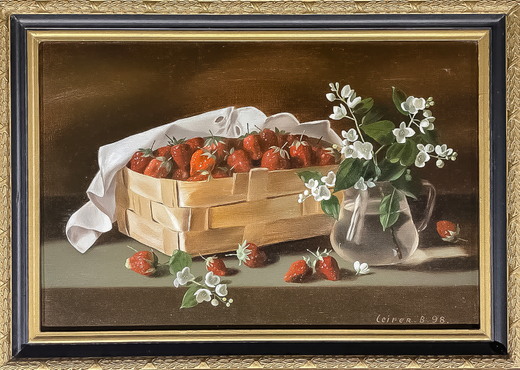 Лейфер Борис (Leifer Boris; р. 1946). Натюрморт с клубникой. Холст, масло. 1998 г.