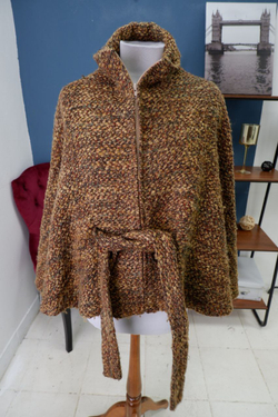 Пончо Peter James с шерстью