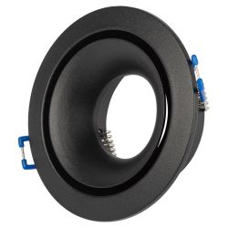 Светильник встраиваемый алюминиевый ЭРА KL100 BK под лампу MR16 GU5.3 черный | Алюминиевые встраиваемые светильники