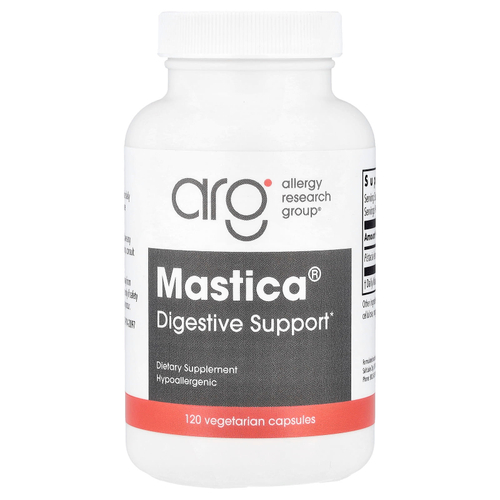 Allergy Research Group, Mastica®, поддержка пищеварения, 120 вегетарианских капсул (0,5 г в 1 капсуле)