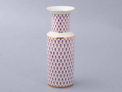 Ваза форма Цилиндрическая рисунок Сетка-Блюз 2 арт 80.92726.00.1