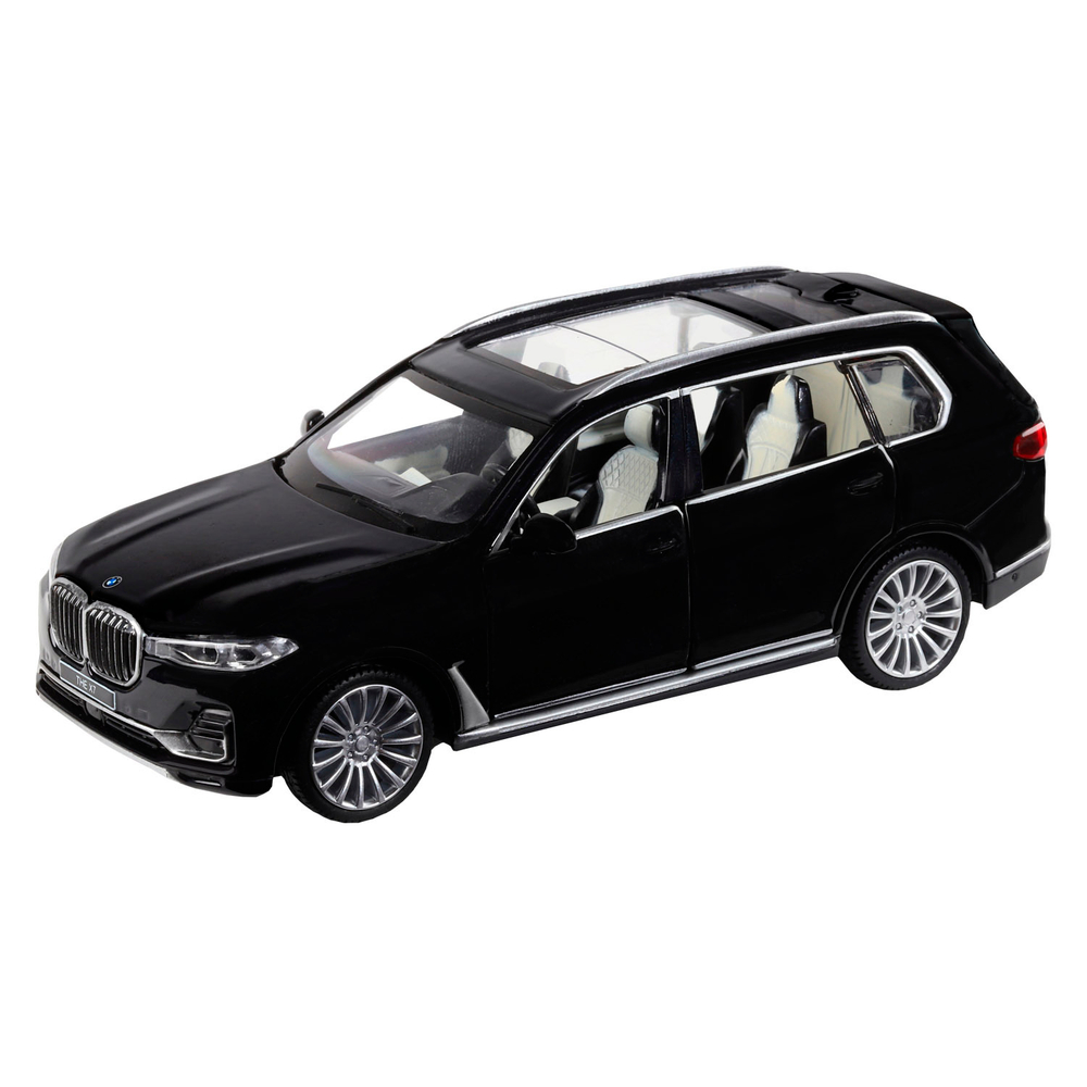 Модель 1:32 BMW X7, черный, свет, звук, откр. четыре двери, капот и багажник, инерция